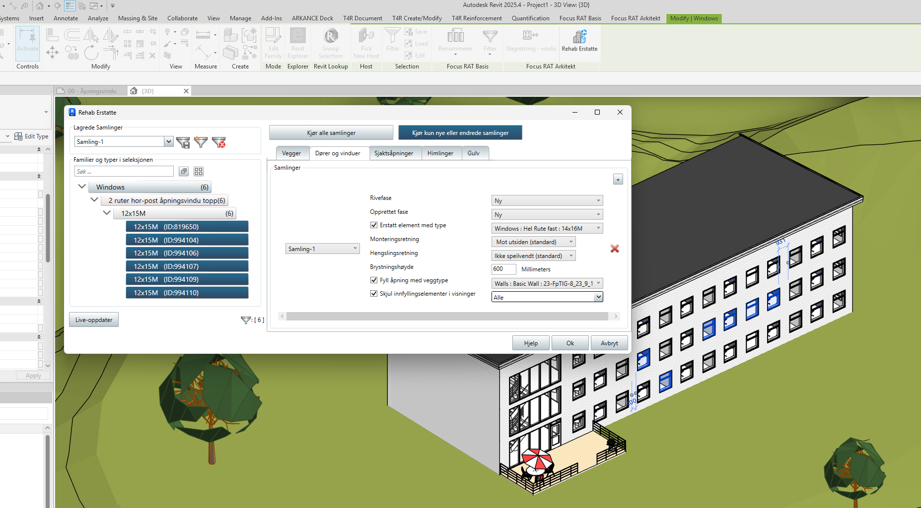 Focus RAT Rehab dialog
